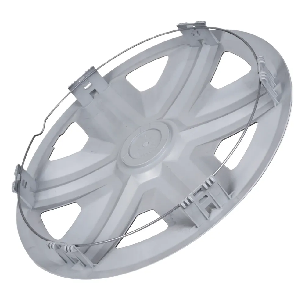 Supporto per Winch NRM 16" Wheel Covers Hubcaps Universal 4 PCS Weather Resistant Nero puro Silver ABS