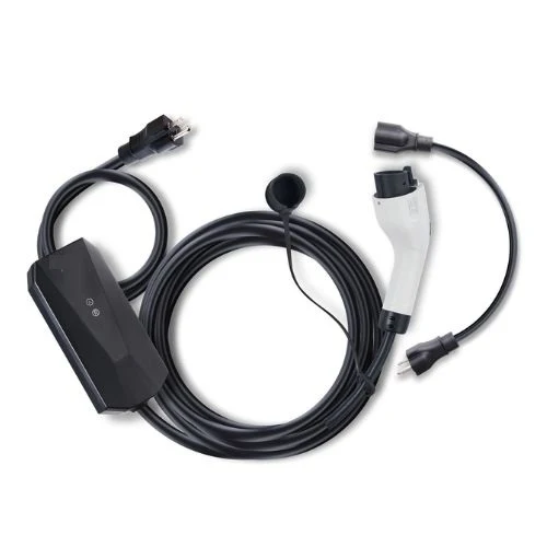 16A 120V/240V NEMA 6-20P Plug & 5-15 Adapter 28ft Cable EV Charging Station SAE J1772