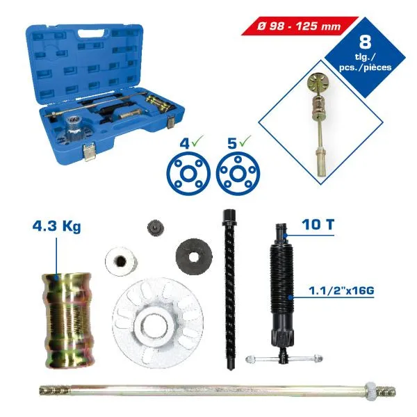 Brilliant Tools Set estrattore per albero di trasmissione idraulico da 8 pezzi BT671200