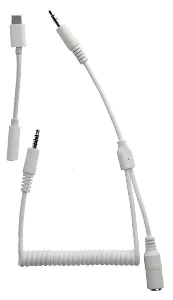 Cavo audio busching spina TRS/TRRS da 35 mm con adattatore USB TYPE-C Android e iOS 100941