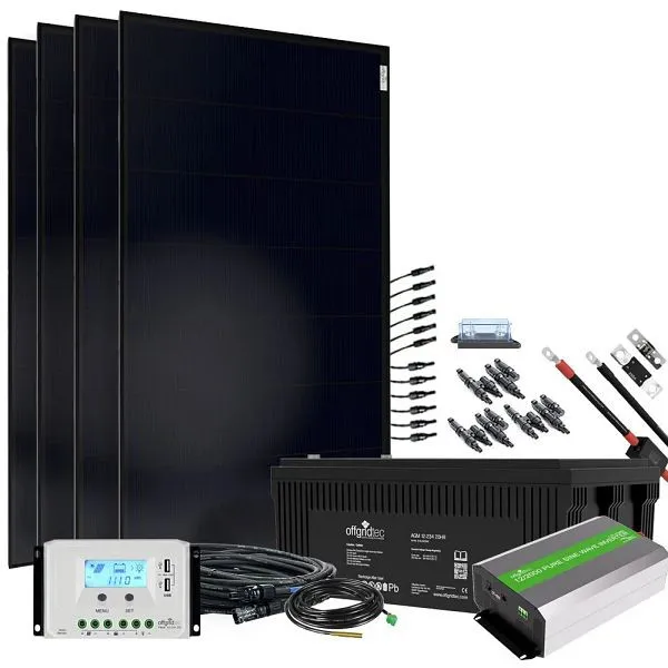 Sistema solare Offgridtec Autark XXL-Master 600W - Alimentazione CA 2000W Batteria AGM 234Ah 12V 230V 4-01-002680