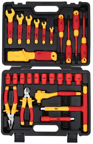 KS Tools Set di utensili isolati per veicoli ibridi ed elettrici 26 pezzi 117.1895