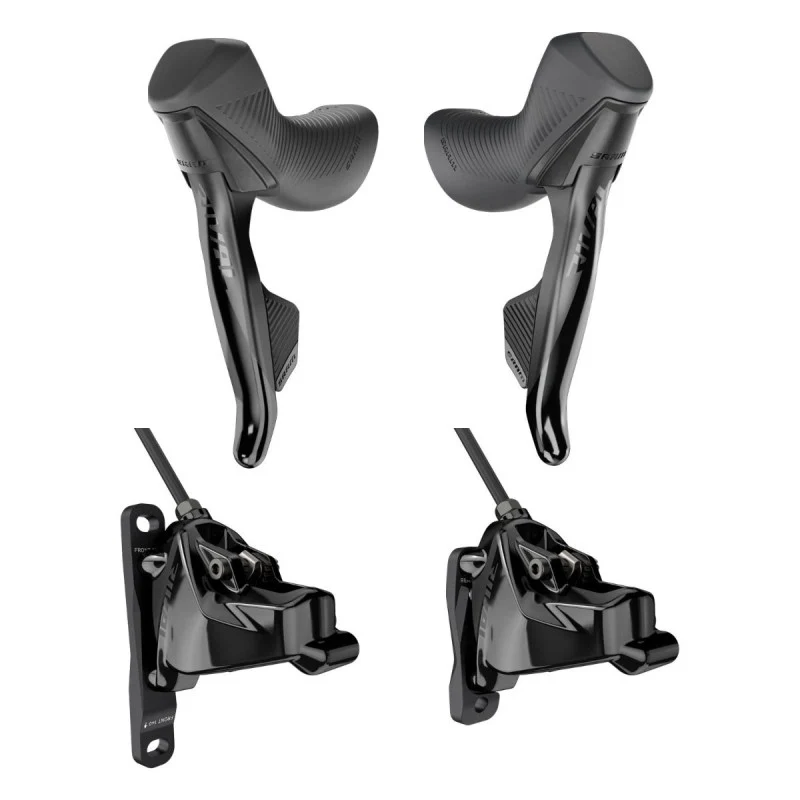 Comandi cambio e freno SRAM Rival eTap AXS 2x12v, coppia anteriore/posteriore nera per disco Flat Mount