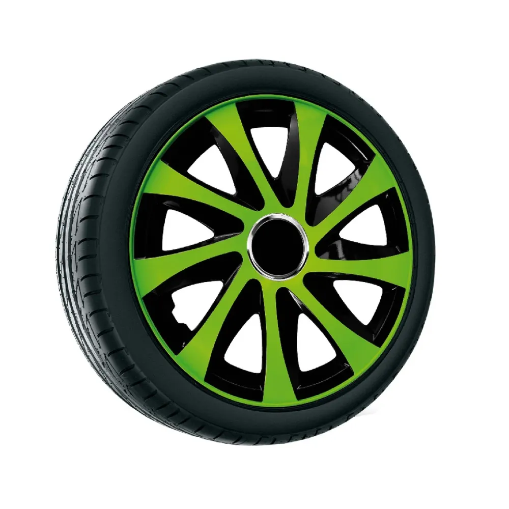 Universale hubcaps 15" Drift Extra green/black 4 pieces