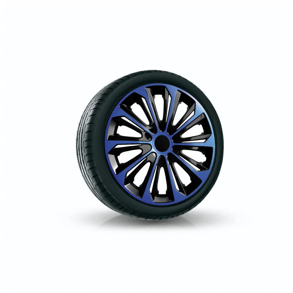 NRM Resistente Duo Hubcaps 15" Wheel Covers Set 4PCS ABS Blue Universal 15 Weather Resistant Car