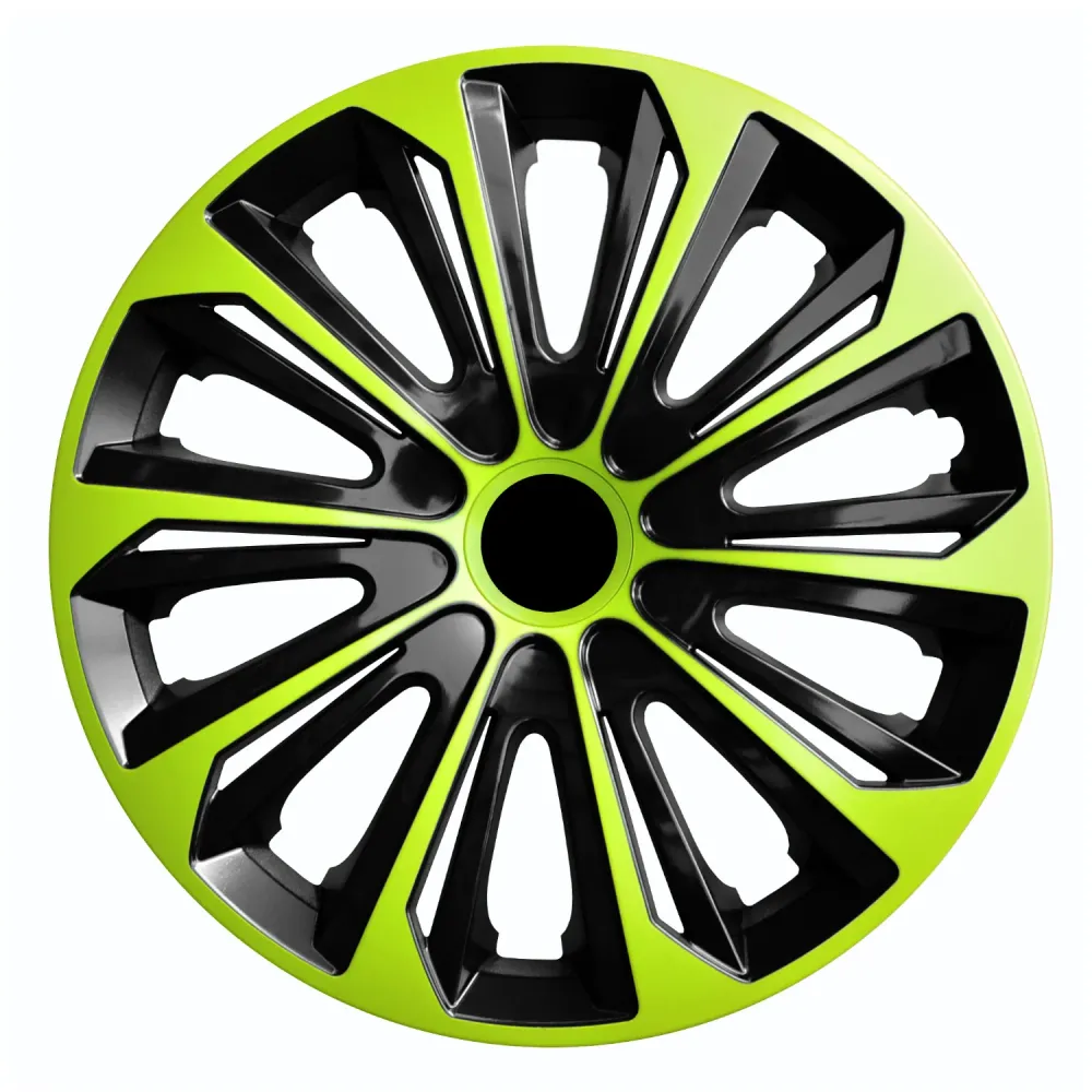 NRM Strong Duo Hubcaps 15" Wheel Covers Set 4 PCS ABS Green Generico 15 Weather Resistant