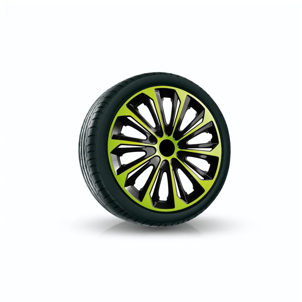 NRM Strong Duo Hubcaps 15" Wheel Covers Set 4 PCS ABS Green Versatile 15 Weather Resistant
