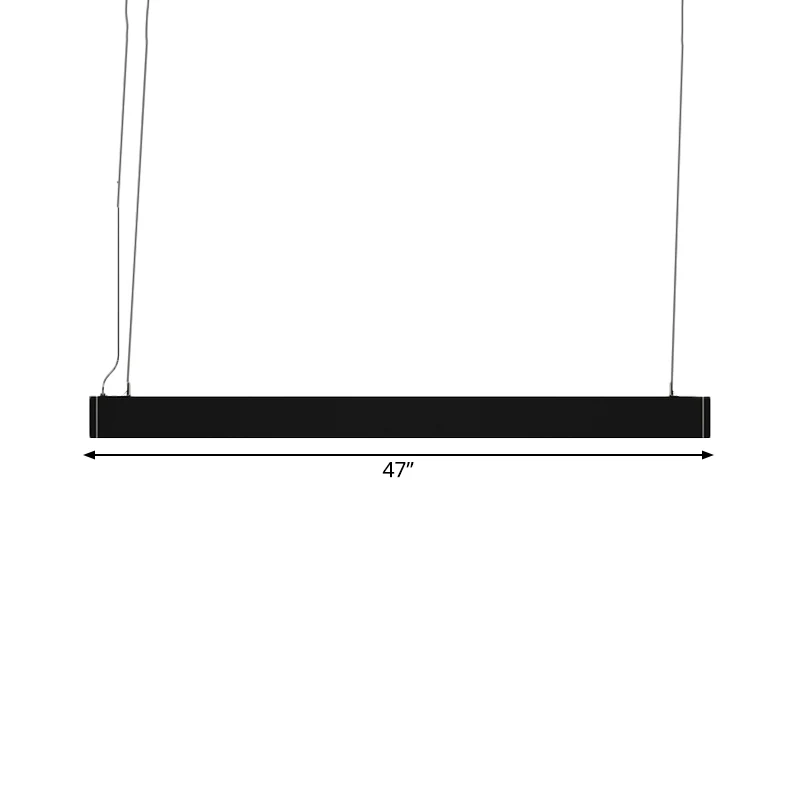 Lampada Sospensione Lineare Minimal Metallo Led Bianco/Nero Kit Luce Sospensione Luce Bianca/Calda/Naturale