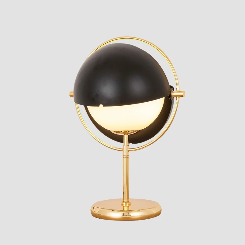 Lampada da tavolo postmoderna girevole globo Lampada da notte vetro opalino 1 luce per camera da letto