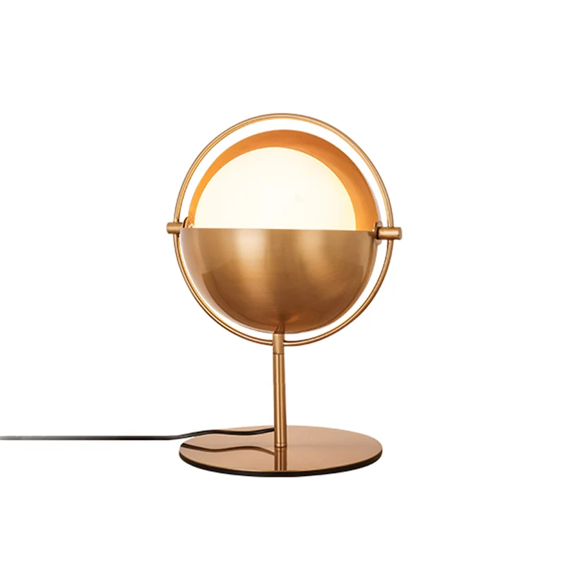 Lampada da tavolo postmoderna girevole globo Lampada da notte vetro opalino 1 luce per camera da letto