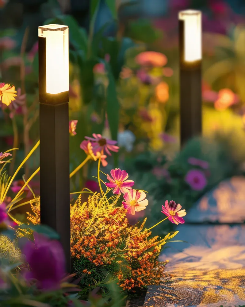 Outdoor LED Bollard Lamp Nero notte AWUNA