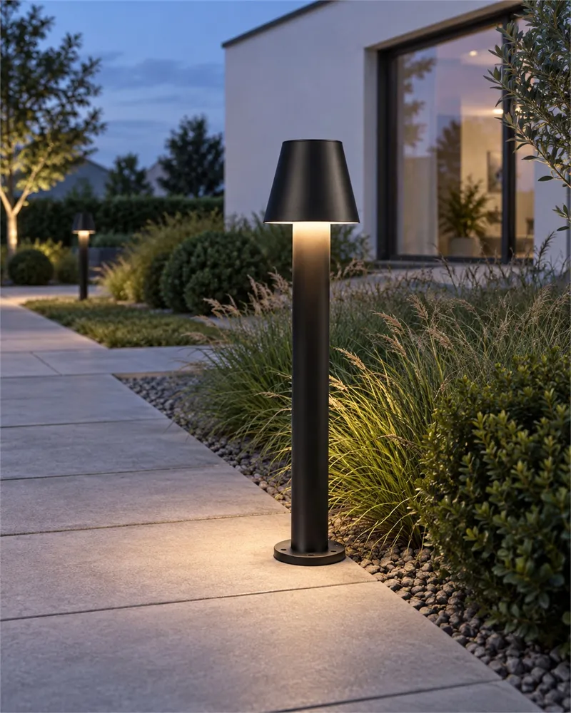 Outdoor LED Bollard Lamp Nero puro HOLMES