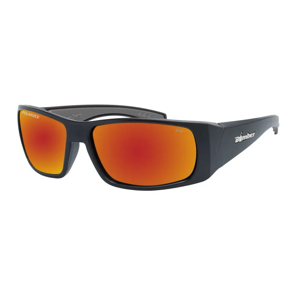 Bomber - PB111RM - PIPE-BOMB MATTE BLK FRM / RED MIRROR POLARIZED LENS / FUMO FOAM