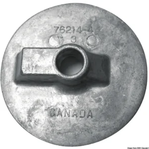 Anodo alluminio pinna piatta Bravo