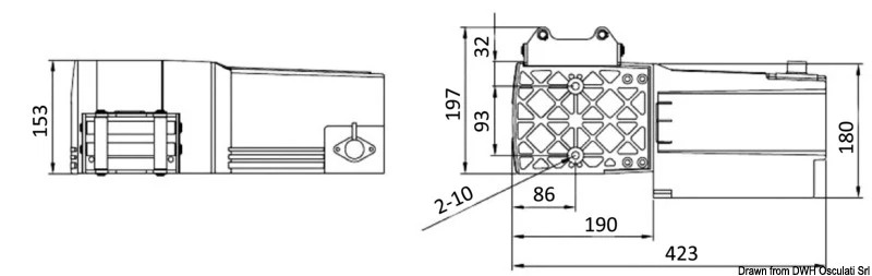 Argano elettrico 1588 Kg 900 W 12 V