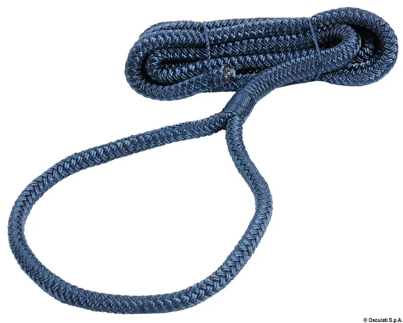 Cima per parabordi impiombata 1,5 m nera Ø 6 mm