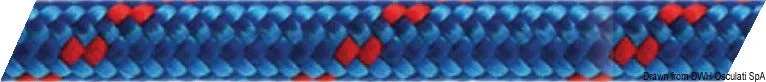 Doppia treccia blu mm 6