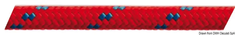 Doppia treccia blu mm 6