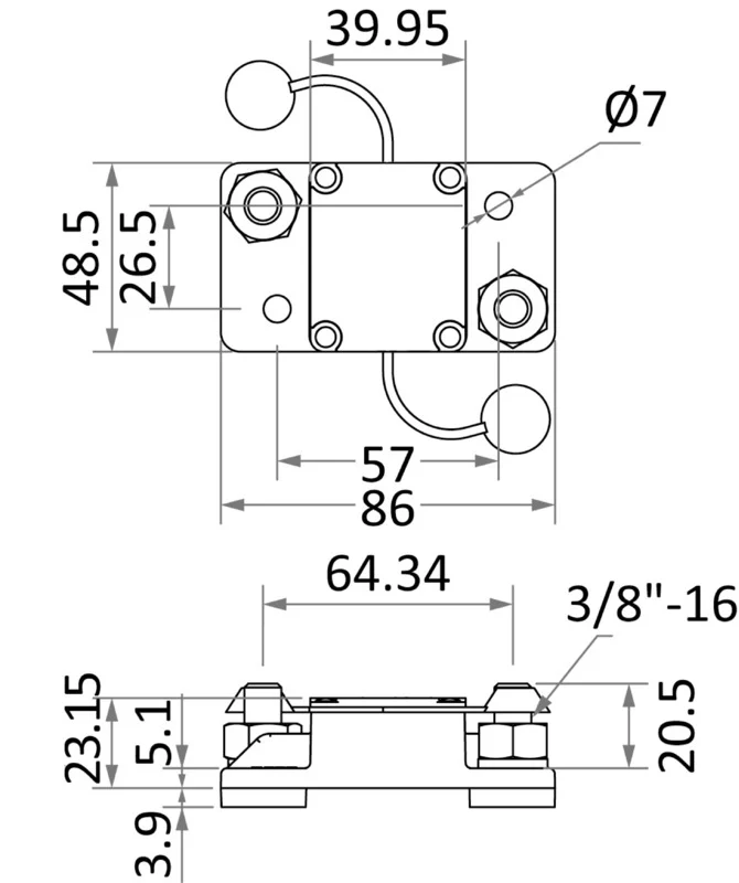 Interruttore termico stagno con riarmo aut. 120