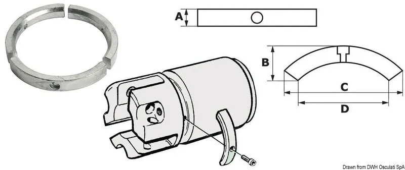 Kit anodi magnesio Volvo SailDrive 3 p