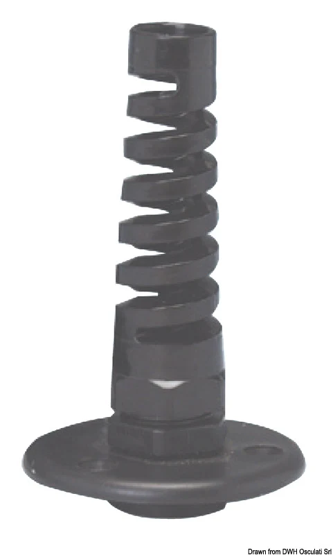 Kit passaparatia nylon nero e flangia inox