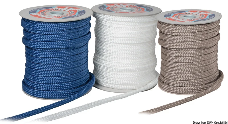 Piattina per parabordi 14 mm x 50 m bianca