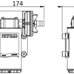 Pompa autoadescante 12 V 26 l/min