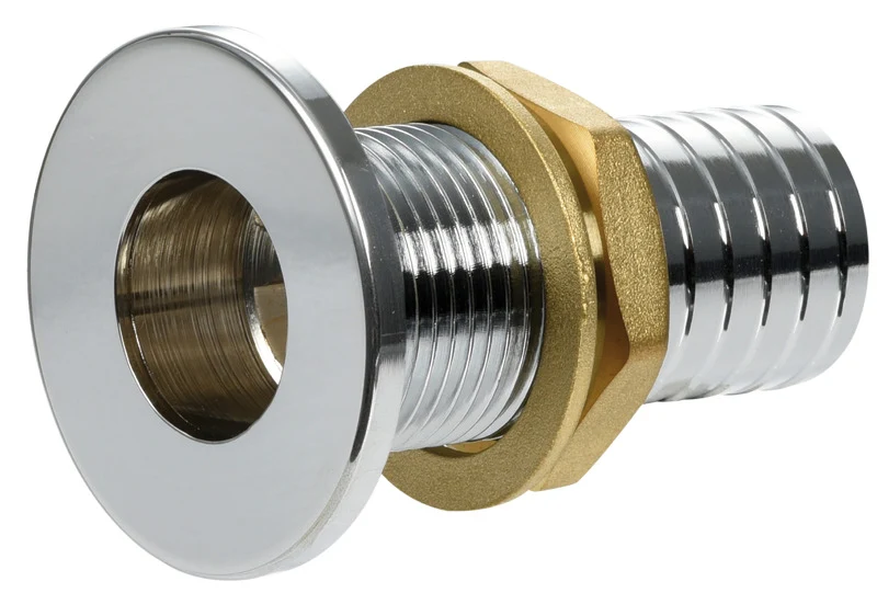 Scarico filo ottone cromato 3/4 x 24 mm
