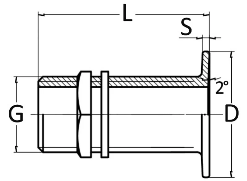 Scarico mare filo 3/8