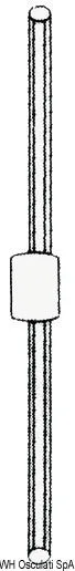Timone ruota inox 5 razze 600 mm