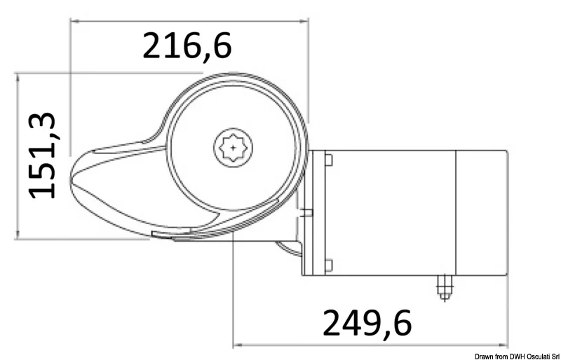 Verricello ITALWINCH Smart Plus 1700W 24V - 10mm basso