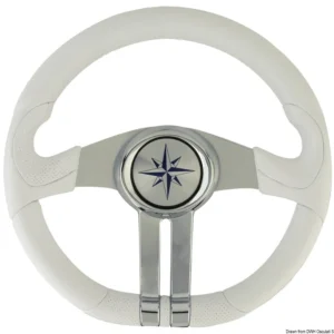Volante bianco razze argento/cromo