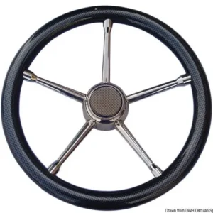 Volante inox/carbonio 350 mm