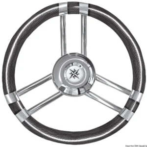 Volante C inox/carbonio 350 mm