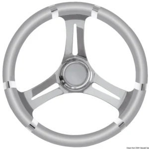 Volante B inox/grigio 350 mm