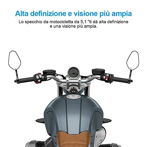 7/8" 22mm Specchietti Moto Omologati, per Manubrio E9 B