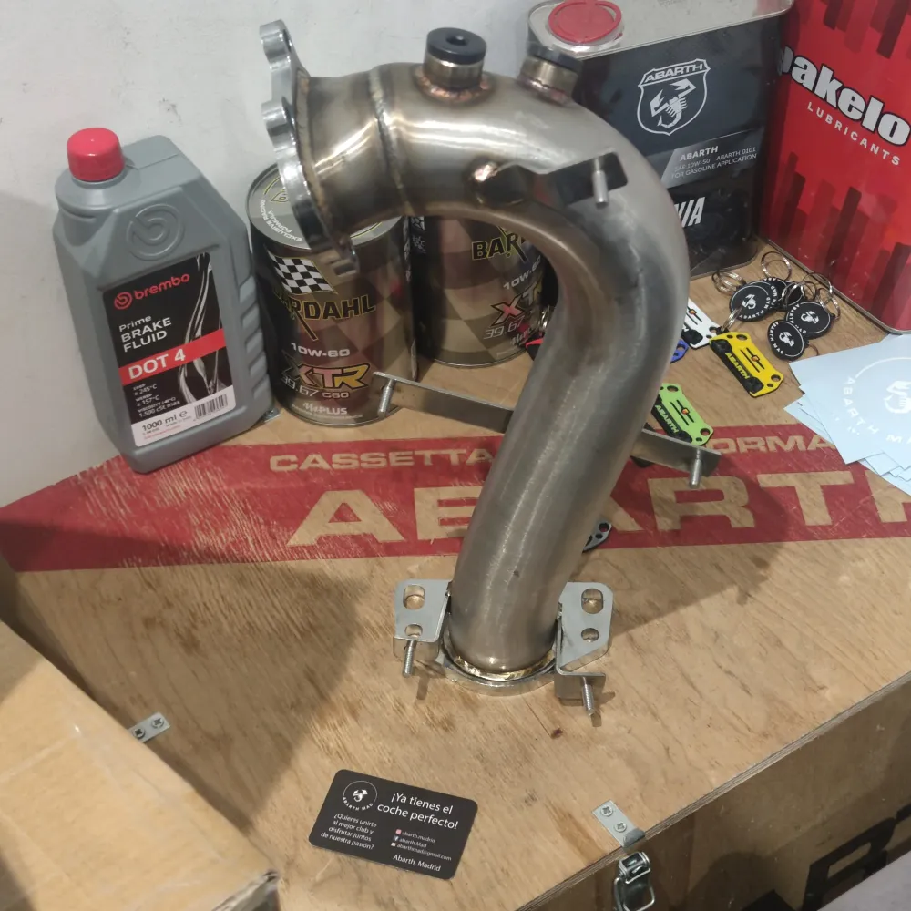 Abarth Downpipe TD04 Inox Doble sonda 63,5mm Abarth MAD Perfomance