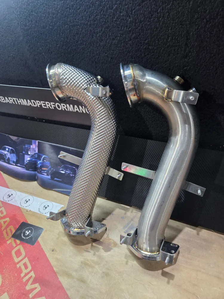 NEW!! Abarth Alfa Downpipe IHI or Garret 1446 Anticalorica Heat Shield Protection Abarth MAD Perfomance