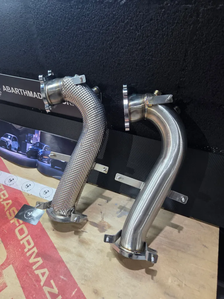 NEW!! Abarth Alfa Downpipe IHI or Garret 1446 Anticalorica Heat Shield Protection Abarth MAD Perfomance