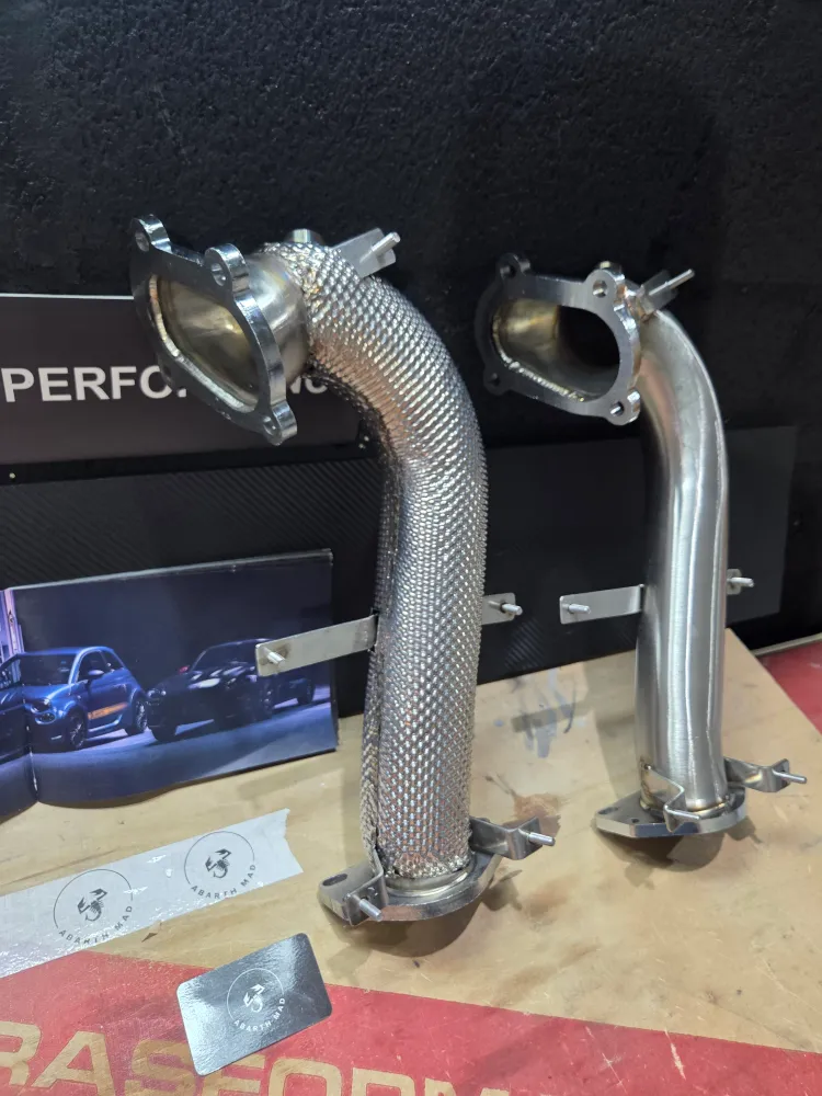 NEW!! Abarth Alfa Downpipe IHI or Garret 1446 Anticalorica Heat Shield Protection Abarth MAD Perfomance