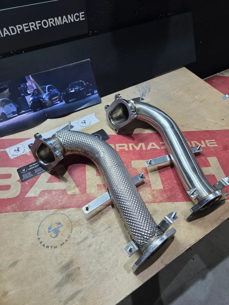 NEW!! Abarth Alfa Downpipe IHI or Garret 1446 Anticalorica Heat Shield Protection Abarth MAD Perfomance