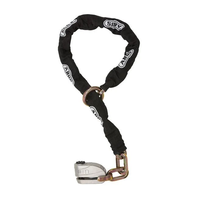 Abus 8008 Lucchetto disco e 12KS120 Catena ad anello nera