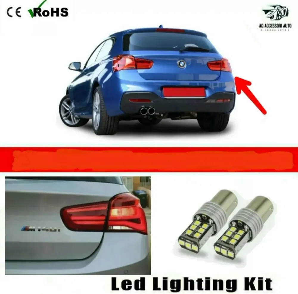 COPPIA LUCI RETROMARCIA LED BMW SERIE 1 F20 RESTYLING CANBUS 6000K Ac Accessori Auto