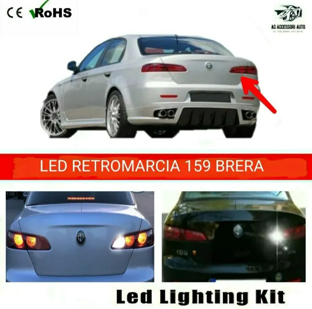LAMPADA RETROMARCIA LED ALFA ROMEO 159 CANBUS 6000K Ac Accessori Auto