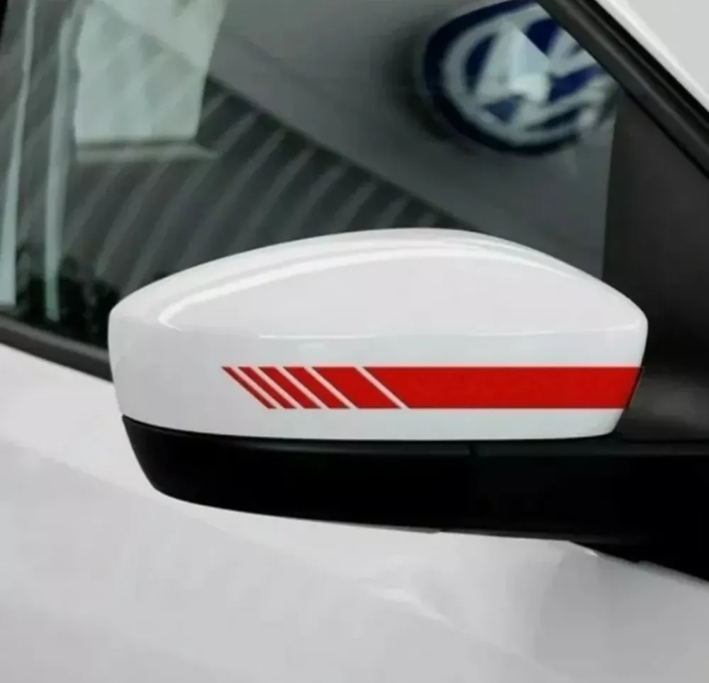 1x Set Strisce Decalcomanie Vinile Adesivo Specchietti Esterni Auto Vari Colori Ac Accessori Auto