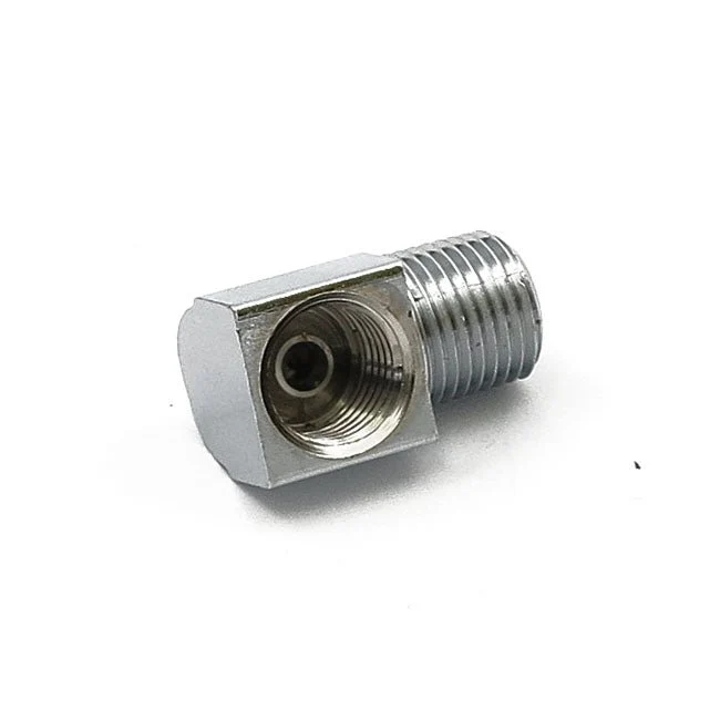 Adattatore per tubi freno da 1/8" NPT 3/8"-24 90° invertito