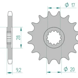 AFAM94121-11 Pignone AFAM 11 denti 428 Minarelli AM6
