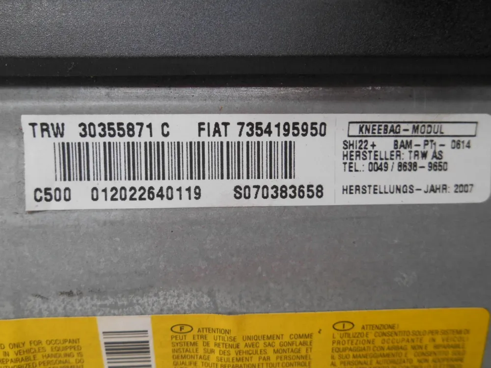 Airbag Ginocchia Sinistro Fiat Croma 2007 7354195950