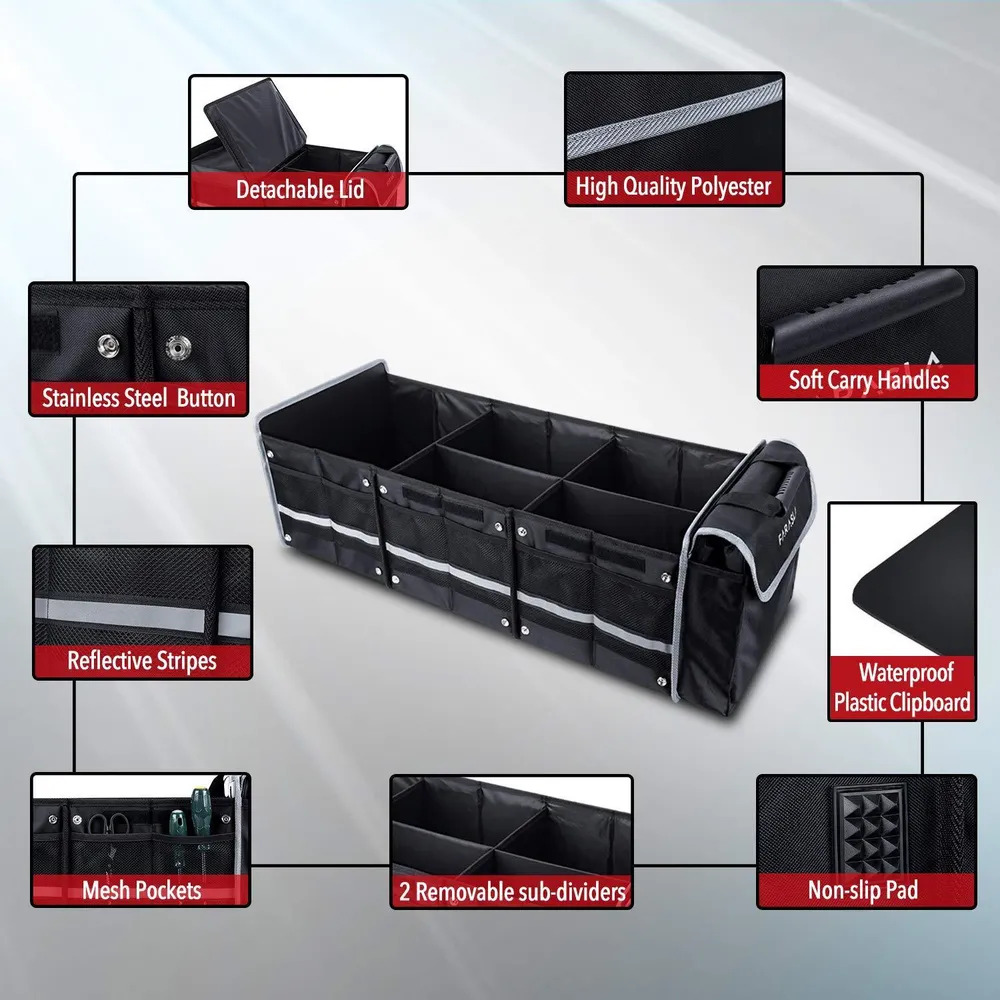 Ampio organizer per bagagliaio impermeabile per Tesla Models S, X, 3, Y e Cybertruck