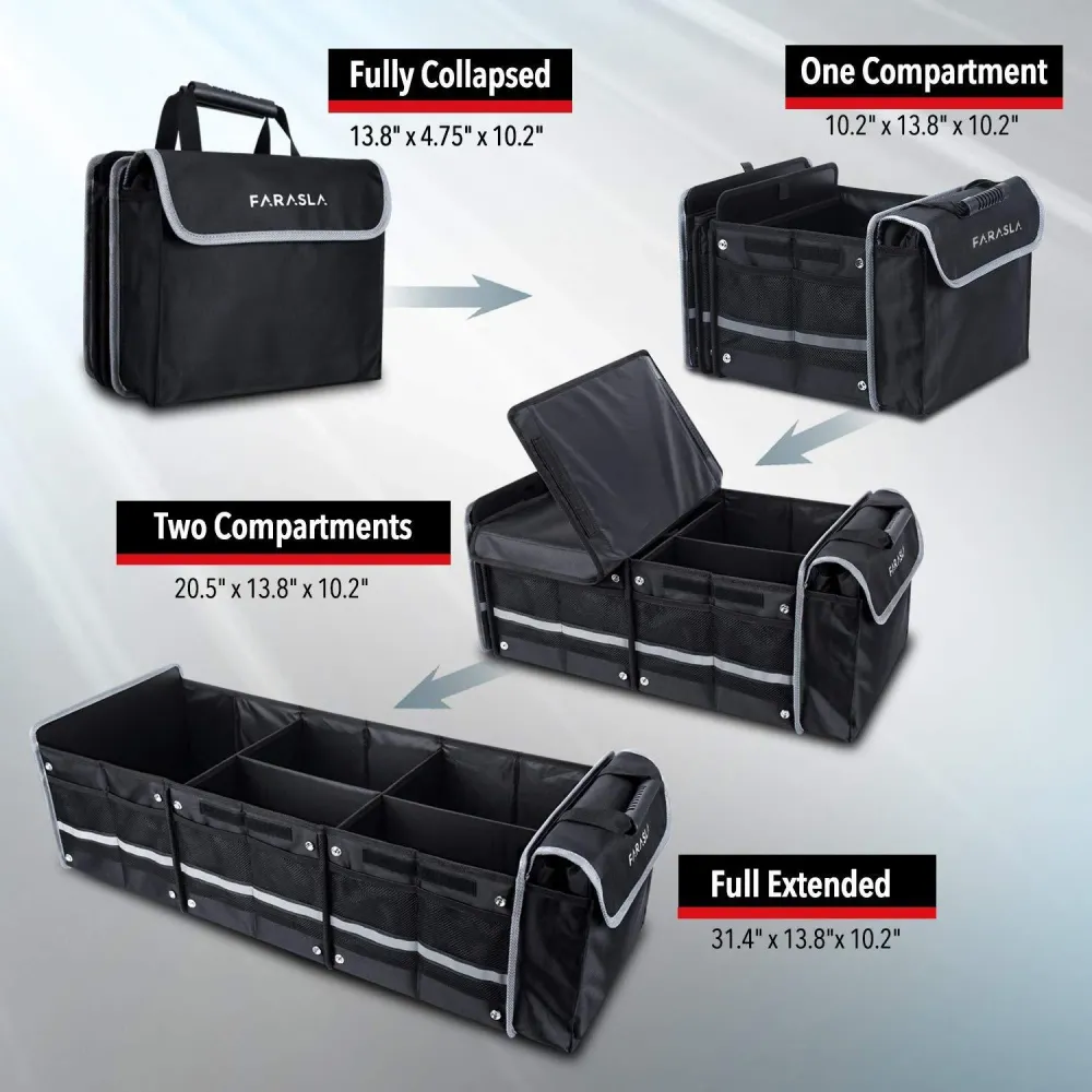 Ampio organizer per bagagliaio impermeabile per Tesla Models S, X, 3, Y e Cybertruck